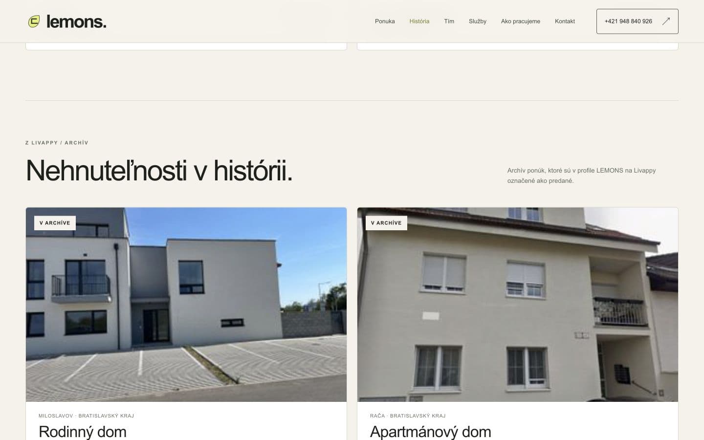 Fotografie a informácie o reálnej ponuke kancelárie.